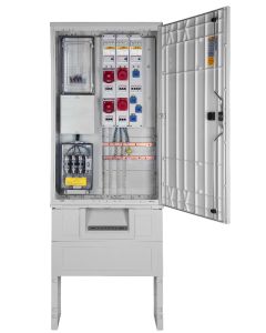 Festplatzverteiler mit VNB-Teil,inkl.Sammelschienen,5-pol,Sys-Leisten CEE32-16-Schuko, mit FP-Einf.