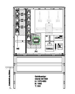 Wandlermessung TEN 250A, NA-Schutz bis 135kVA 4-pol. Trennung inkl. Sockel