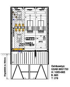 Wandlermessung Stadtwerke Münschen 250A incl. Sockel in Gehäuse 88S