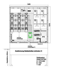Wandlermessung Stadtwerke Münschen 250A incl. Sockel in Gehäuse 88S