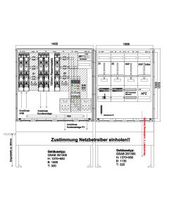 Wandlermessung Mitnetz 630A Überschusseinsp. Mit NA-Schutz bis 300kVA inkl. Sockel