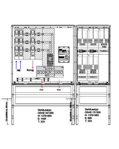 Wandlermessung N-Ergie bis 630 A, Selbstverbr.-/Überschusseinspeisung nach VDE-AR-N 4105 &gt;100 kV