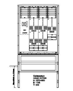 Festplatzsäule mit VNB-Teil,inkl. Montageplatte für Festplatzteil zur Selbstbestückung, mit FP-Einf