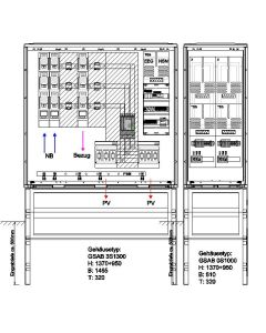 Wandlermessung e.dis 630 A incl. Sockel mit Netzüberwachung &gt;100kW, Überschusseinsp.