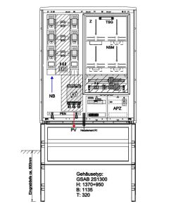 Wandlermessung 250A Avacon für Einspeiseanlagen nach AR 4105 mit Zählerwechselschrank+Platte!