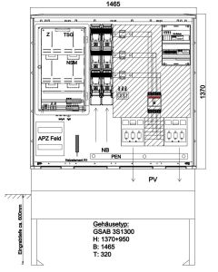 Wandlermessung AVACON 400A Volleinsp. mit NA-Schutz bis 200kVA mit 4-teiliger ZWP inkl. Sockel