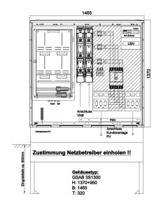 Wandlermessung Stromnetz Berlin 250 A incl. Sockel