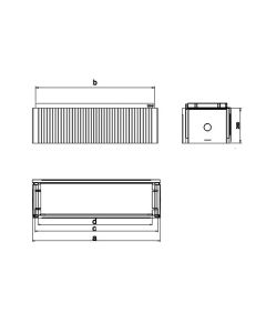 European standard stand for ground installation 950x580x320, tool-free assembly