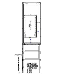 Freiluftschrank mit HAK NH2 250A HxBxT:2320x605x320 mit Montageplatte und Doppelschließung