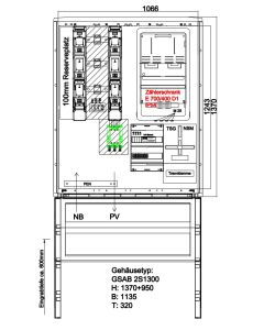 Wandlermessschrank für e.on Thüringen  incl. Sockel