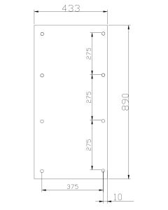 1/3-Montageplatte füt 1S1300 HxBxT:HxB 1230x285x6mm