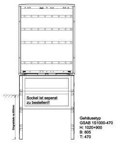 Normkabelverteilerschrank HxBxT:1020x805x470