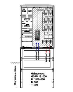 NA - protection cabinet for outside HxWxD : 1000x805x320, 150kW