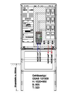 NA - protection cabinet for outside HxWxD : 1000x805x320, 200kW