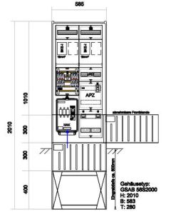 Zähleranschlußsäule Westnetz (2Zähler BKE-I) – mit APZ und RfZ für steuerbare Verbraucher