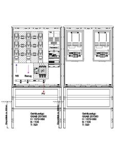 Wandlermessung Westnetz 250A Überschusseinsp. mit NA-Schutz bis 135kVA mit ZWS inkl. Sockel