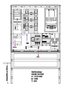 Wandlermessung Westnetz 250A Volleinsp. mit NA-Schutz bis 135kVA mit ZWS und Direktm. inkl. Sockel