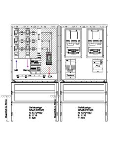 Wandlermessung Westnetz 400A Überschusseinsp. mit NA-Schutz bis 200kVA mit ZWS inkl. Sockel