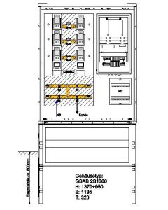 Wandlermessung Westnetz 630A inkl. Sockel