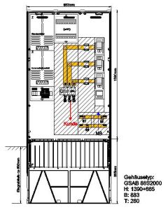 Wandlermessung Netze BW 250 A incl. Sockel mit Kundenlastschalter