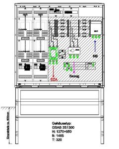 Wandlermessung Netze BW 250A Überschusseinsp. mit NA-Schutz bis 135kVA inkl. Sockel