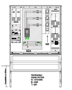 Wandlermessung Netze BW bis 400 A mit Netzüberw. + 1xLasttrennschaltern für Anl. >100 kVA