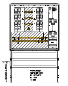 Wandlermessung Netze BW 630 A incl. Sockel