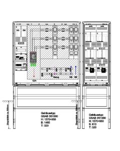 Wandlermessung Netze BW bis 630 A mit Netzüberw. + 1xLasttrennschaltern >100 kVA, Überschusseinsp.