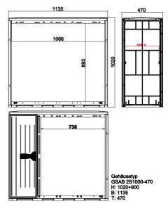 Festplatzverteiler HxBxT:1000x805x320 Sammelschiene 400A, 5-pol.LSL2-2xSys2x32+-2xSys2x16+8xSchuko