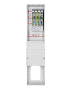 Verteilersäule mit Sockel HxBxT:1420x320x234, mit Sammelsch. 4xNH00 Lastschaltleiste 100mm