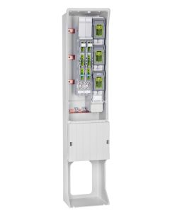 Verteilersäule mit Sockel HxBxT:1420x320x234, Sammelschiene+NH2-Lastschaltl.+2xNH00