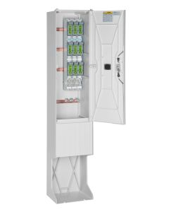 Kabelverteilersäule mit Sammelschiene 185mm, 30x5, mit 3xNH00 Lastschaltleiste