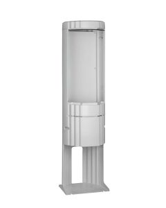 GSAB-Poller rund mit Sockel, Ges.-Höhe 1440mm, Durchmesser 360mm, Montageplatte