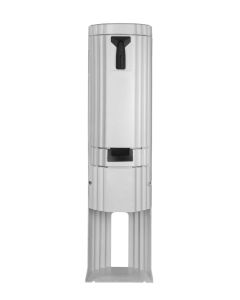 GSAB-Poller rund mit Sockel, Ges.-Höhe 1411mm, Durchmesser 360mm, Montageplatte, Festplatzausführung