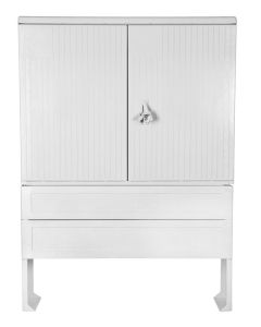 Normkabelverteilerschrank HxBxT:1100x785x327 mit Montageplatte und Doppelschließung