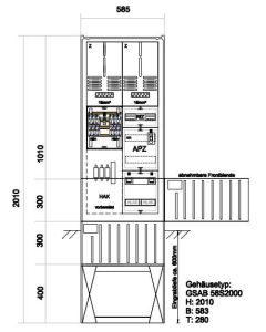 Zähleranschlußsäule SH-Netz (2Zähler ohne TSG) – mit APZ und RfZ für steuerbare Verbraucher