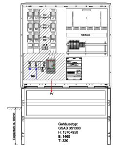 Wandlermessung SH-Netz 400 A incl. Sockel mit Netzüberwachung mit Lasttrennschalter >100kW