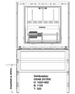 Gr.2-Meßschrank SH-Netz mit Zählerwechselschrank 800x800mm, incl. Sockel