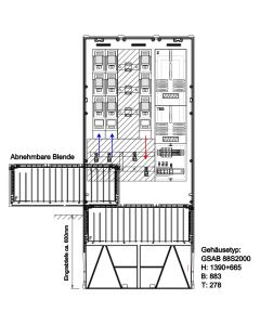 Wandlermessung SH-Netz 630 A incl. Sockel 1-Schrank mit ZF