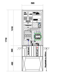 NA - protection cabinet for outside HxWxD : 1000x805x320, 75kW