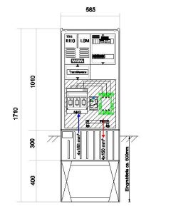 NA - protection cabinet for outside HxWxD : 1000x805x320, 75kW