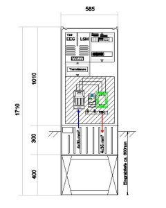 NA - protection cabinet for outside HxWxD : 1000x805x320, 75kW