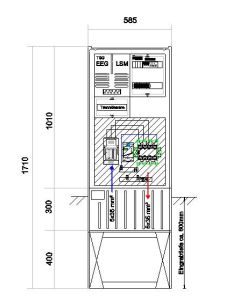 NA - protection cabinet for outside HxWxD : 1000x805x320, 75kW