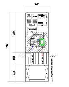 NA - protection cabinet for outside HxWxD : 1000x805x320, 75kW