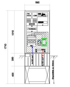 NA - protection cabinet for outside HxWxD : 1000x805x320, 75kW