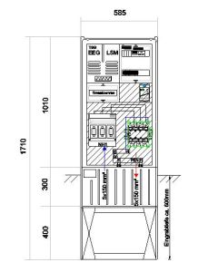 NA - protection cabinet for outside HxWxD : 1000x805x320, 75kW