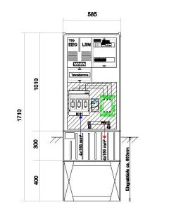 NA - protection cabinet for outside HxWxD : 1000x805x320, 75kW