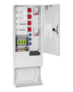 Festplatzverteiler mit Sockel HxBxT:1710x585x280 NH1-Tr. 2xCEE63,2xCEE32,2CEE16,3xSchuko inkl. FP-Einf.