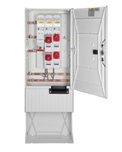 Festplatzverteiler mit Sockel HxBxT:1710x585x280 mit Sammelschienen 400A, 5-pol,Sys-63+32+16 inkl.FP