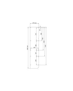 Montageplatte füt Verteilersäulen HxBxT:HxB 1208x256 PVC6mm